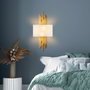 Opviq Axıs - 15111 Lámpara de Pared Dorado y Blanco
